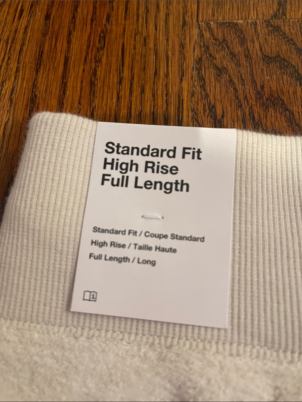 High-Rise Full Length women’s sweats - White